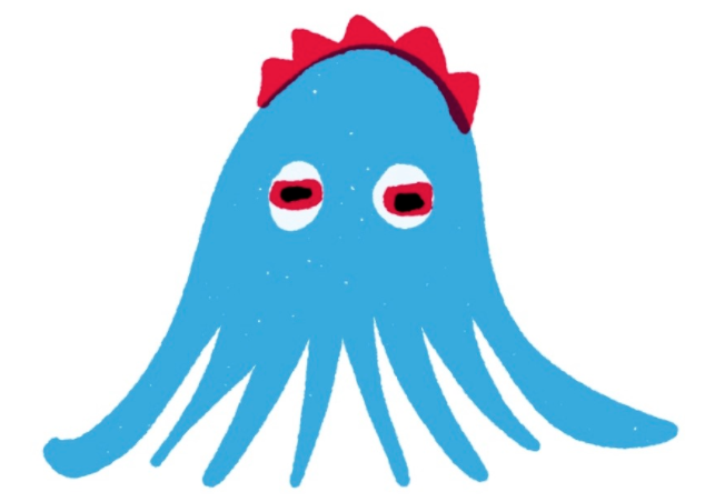 A blue octopus