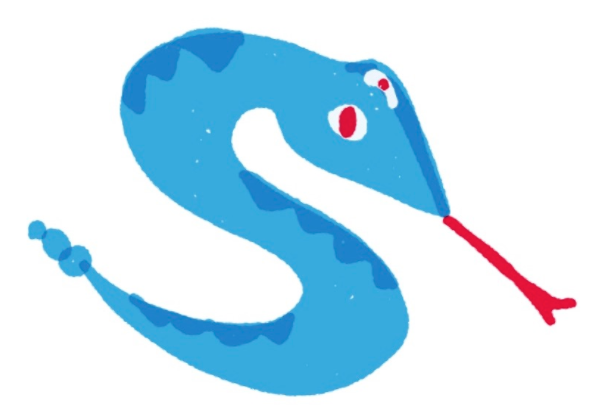 A blue snake